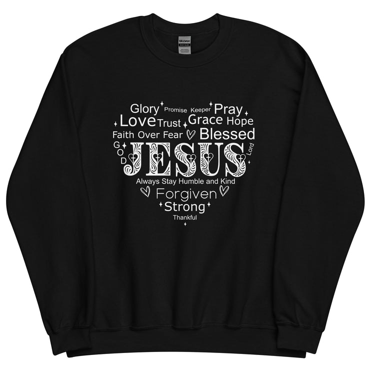 Jesus Heart Unisex Sweatshirt+