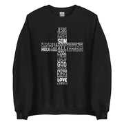 Jesus Is Cross in White Unisex Sweatshirt