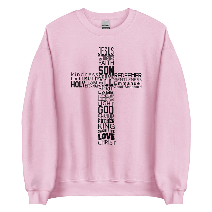 Jesus Is Cross in Black Unisex Sweatshirt