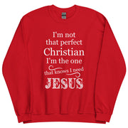 I Know I Need JESUS Unisex Sweatshirt+