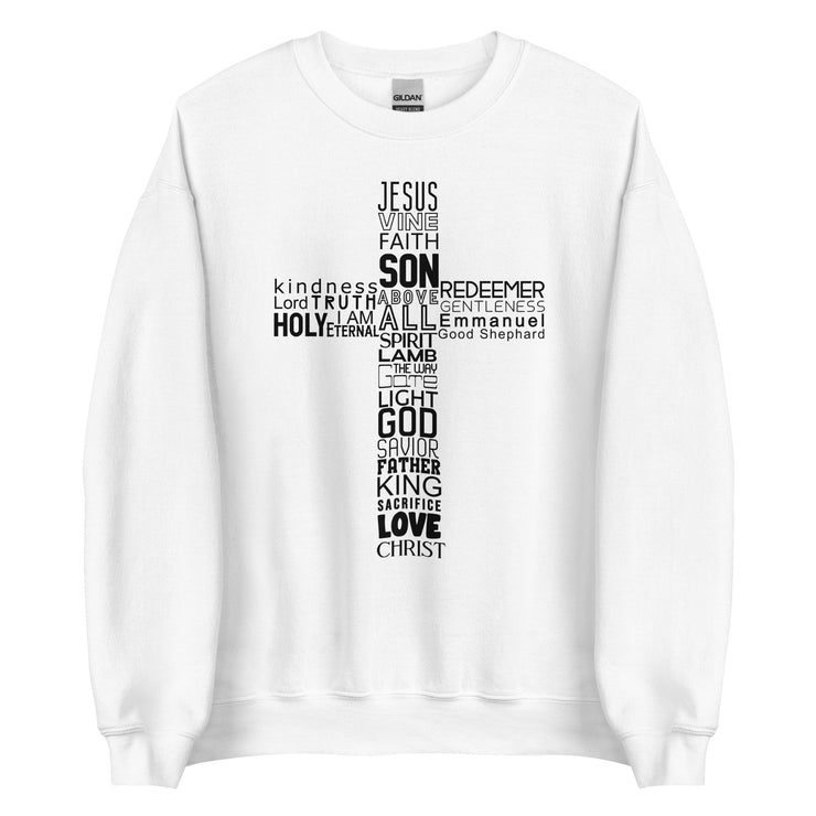 Jesus Is Cross in Black Unisex Sweatshirt