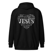 Jesus Heart Unisex Zip Hoodie+