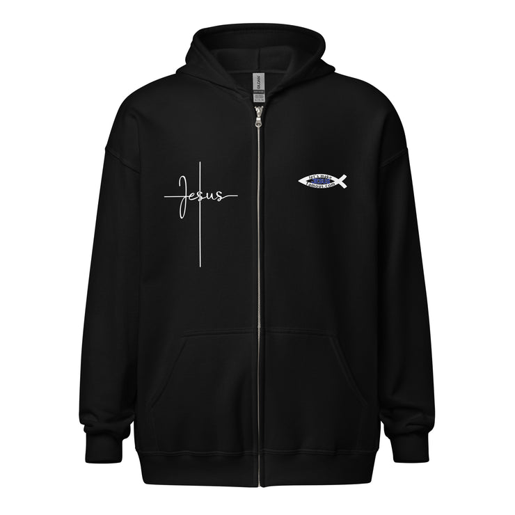 Jesus Is Cross Unisex Zip Hoodie+