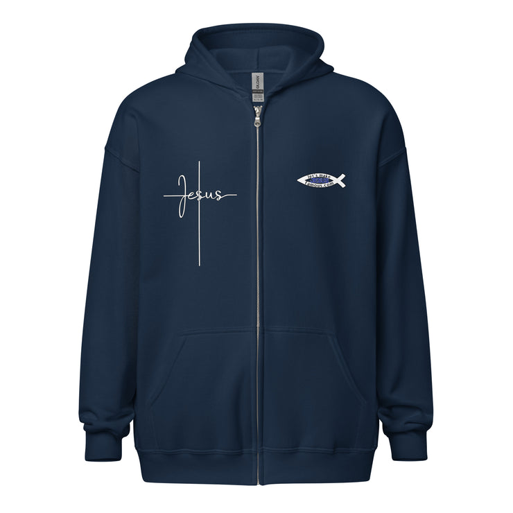 Jesus Is Cross Unisex Zip Hoodie+