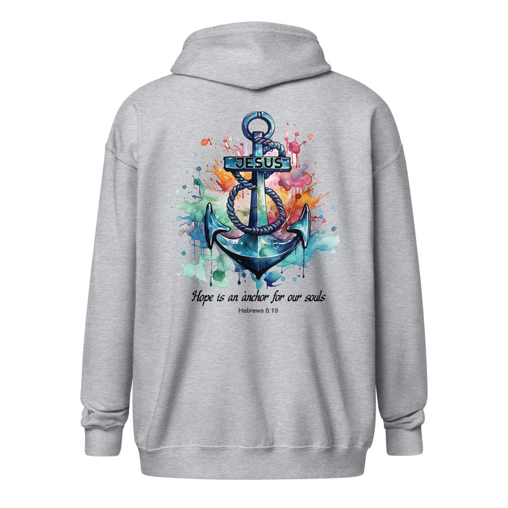 Hope is an Anchor Unisex zip hoodie+